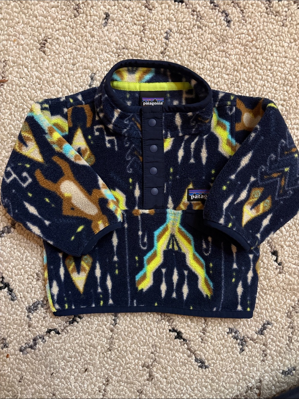 Patagonia Kids  Fleece Snap Pullover (3/6m) EUC